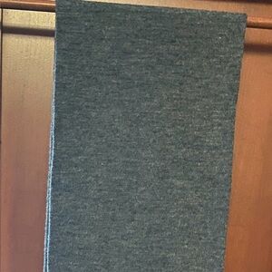 Gray Fringed Merino Wool Scarf